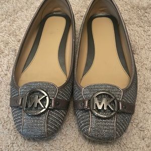 Silver Michael Kors flats